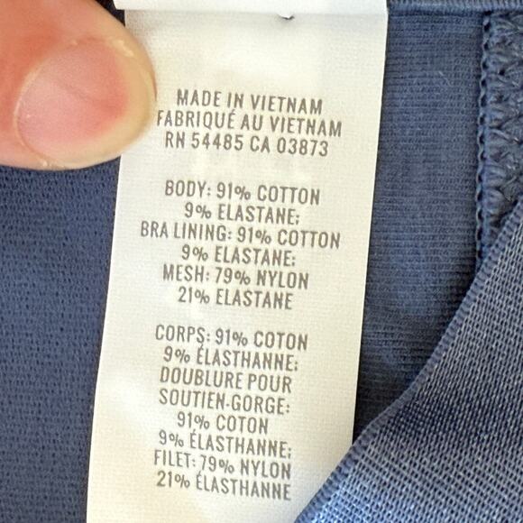 NWT AERIE Square Neck Strappy Lace Up Unlined Adjustable Bra in Slate Blue - Picture 5 of 7